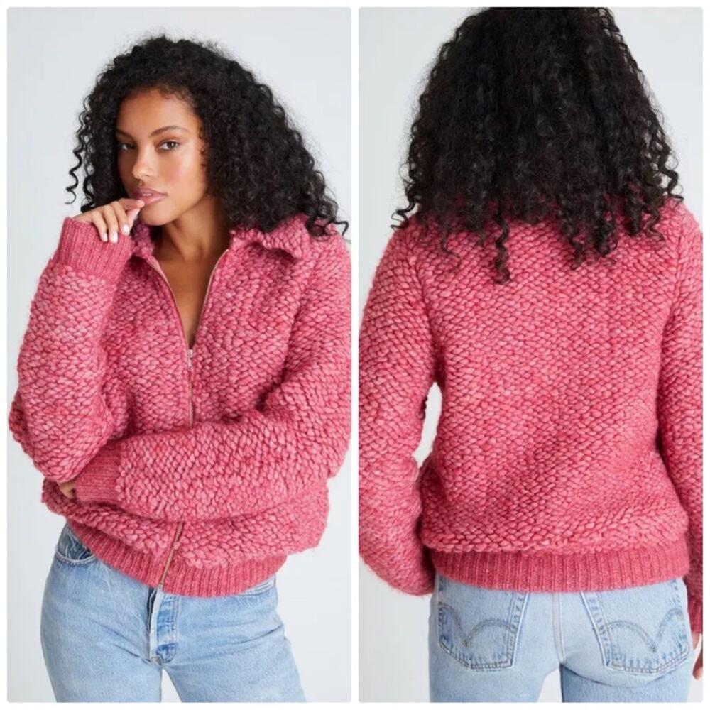 🆕 Loveshackfancy Almeria Sweater Jacket Love Shack Fancy in Pink‎ Size XS